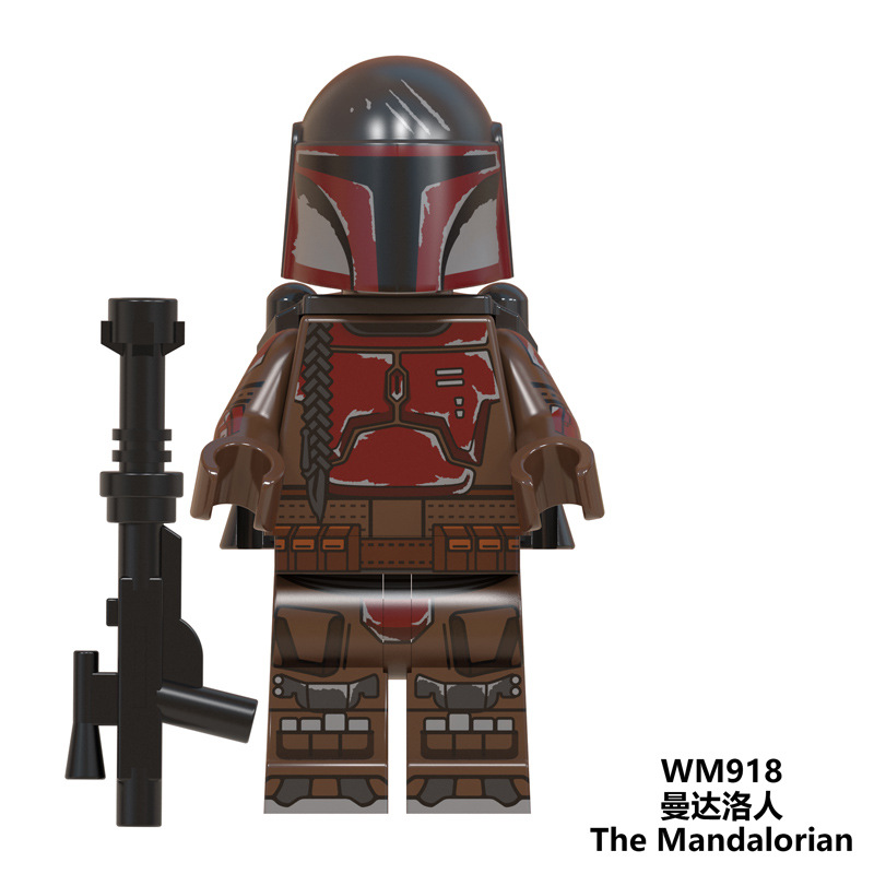 World minifigures wm922 The Mandalorian Warrior - Star Wars 3 world minifigures wm918