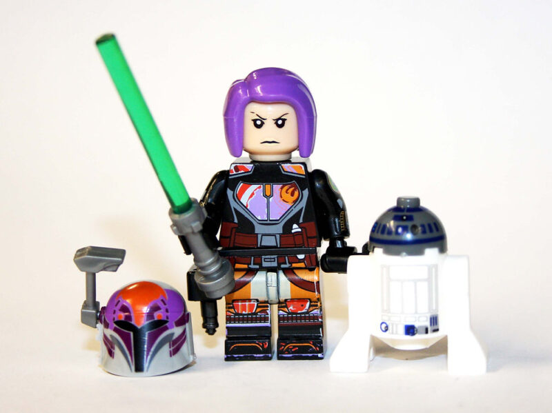Sabine Wren Minifigure - Premium Rebels with R2 Droid Star Wars Edition