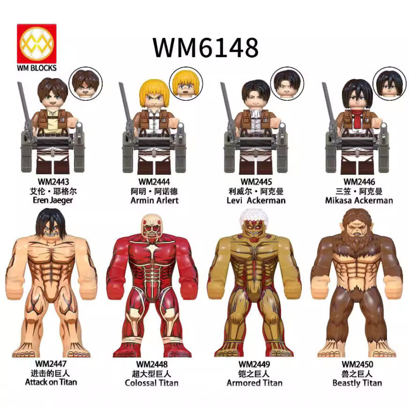 Attack on Titan Series Custom Minifigures - Model:WM6148(8PCS)